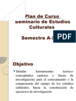 Plan de Curso Seminario de Estudios Culturales Semestre A-2017
