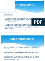 Etica Profesional: Nociones Generales Definicion Real