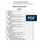 Tarifa Delsan 2021: Indice