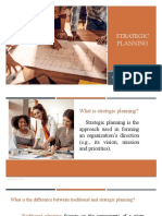Strategic Planning: By: Charisa Lea M. Omongos