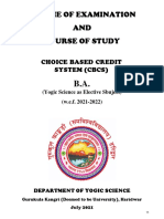 Scheme of Examination AND Course of Study: Choice Based Credit System (CBCS)