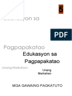 Edukasyon Sa Pagpapakatao: Mga Gawaing Pagkatuto