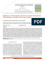 Significance of Bank Specific and Macroeconomic de