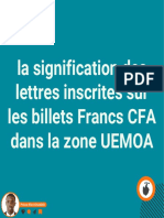 La Signification Des Lettres Inscrites Sur Les Billets Francs CFA Dans La Zone UEMOA