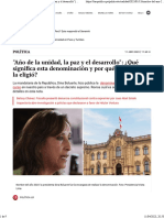 "Año de La Unidad, La Paz y El Desarrollo": ¿Qué Signi Ca Esta Denominación y Por Qué El Gobierno La Eligió?