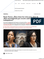 Rosio Torres: ¿Ética Tiene Los Votos para Abrir de o Cio Investigación Por Recorte Salarial A Trabajadores?