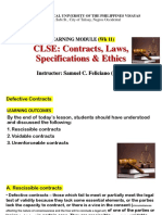 CLSE: Contracts, Laws, Specifications & Ethics: Instructor: Samuel C. Feliciano (Bing)