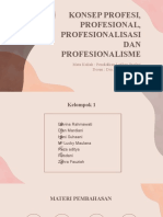 Konsep Profesi, Profesional, Profesionalisasi DAN Profesionalisme