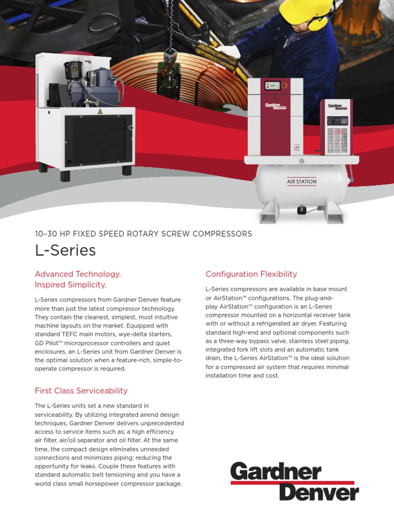 L07-L22 Fixed Speed Rotary Screw Compressor Brochure | PDF | Applied ...