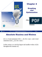 Graphing and Optimization: Section 5 Absolute Maxima and Minima