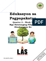 Edukasyon Sa Pagpapakatao: Quarter 3 - Week 1: Mga Natatanging Pilipino, Hinahangaan Ko