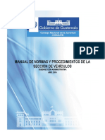Manual de Normas Y Procedimientos de La Sección de Vehículos