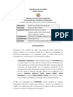 Radicado Proceso Incidentistas Drisana Bedoya Ortiz: Medellín, Veinticuatro (24) de Enero de Dos Mil Veintitrés (2023)