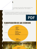 Clasificación de Las Ciencias