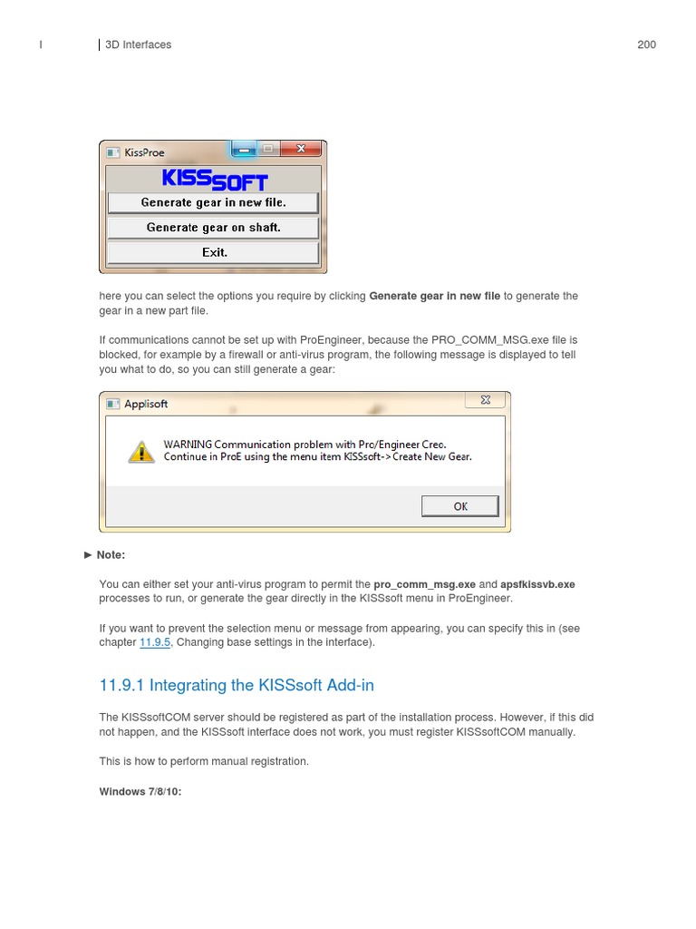 Troubleshooting KISSsoft Integration Issues | PDF