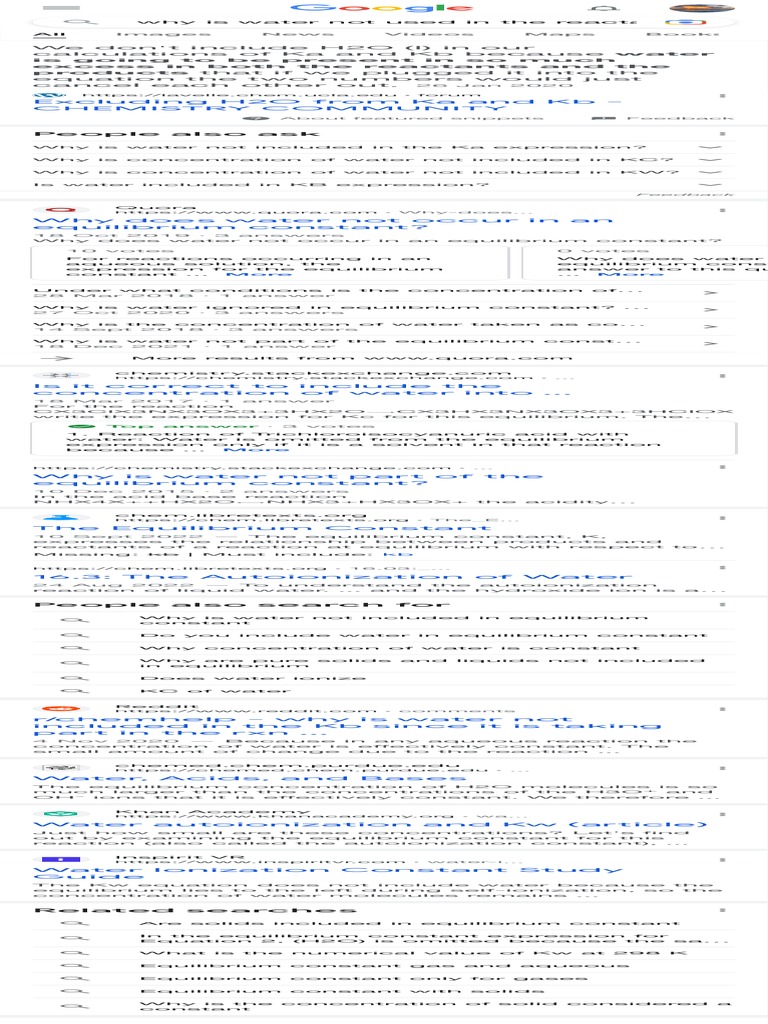 why-is-water-not-used-in-the-reactant-kb-concentration-google-search
