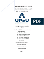 Universidad Peruana Unión: Facultad de Ciencias de La Salud E. P. de Psicología