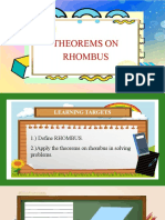 Theorems On Rhombus