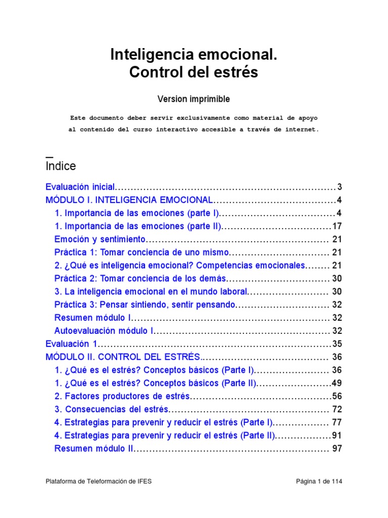 Evaluación de Inteligencia Emocional | PDF | Las emociones ...