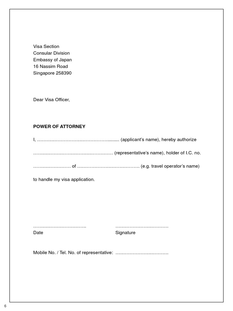 Power of Attorney | PDF | Travel Visa | Passport