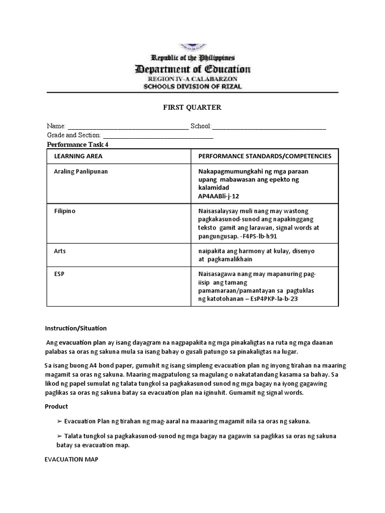 Grade 4 - Q1 - Ap - Worksheets | PDF