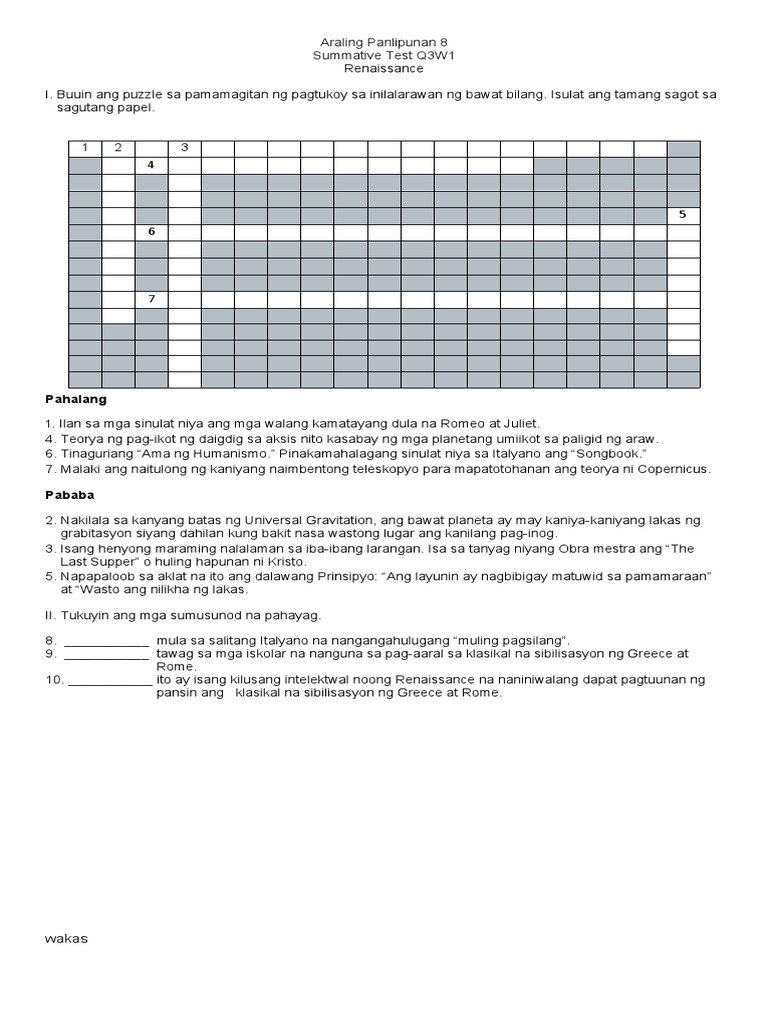 AP8-Q3-SummativeTest-Week 3 | PDF