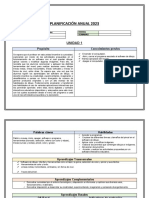 Planificación anual 2023 Tecnología 1° básico