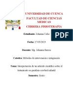 Universidad de Cuenca Facultad de Ciencias Medicas Cerrera Fisioterapia