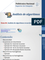 Análisis de Algoritmos Recursivos