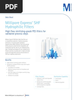 Millipore Express SHF Hydrophilic Filters: High Flow Sterilizing-Grade PES Filters For Validated Process Steps