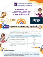 Tema 1 - Expresión Matemática y Algebraica