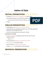 4 - Presentation of Data