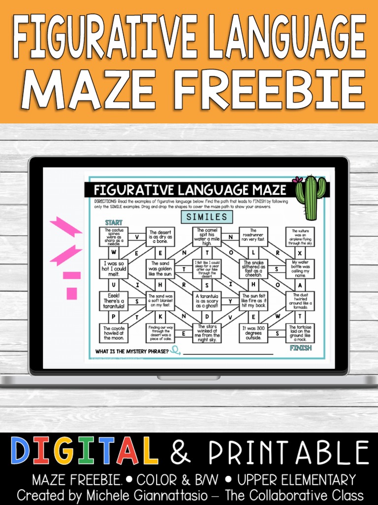 Printable: Maze Freebie. Color &amp; B/W Upper Elementary Created by ...