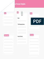 Free User Persona Template: Kpis Goals BIO