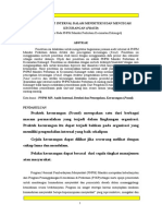 Peranan Audit Internal Dalam Mendeteksi Dan Mencegah Kecurangan (Fraud) (Studi Kasus Pada PNPM Mandiri Perkotaan Kecamatan Kalianget) Abstrak