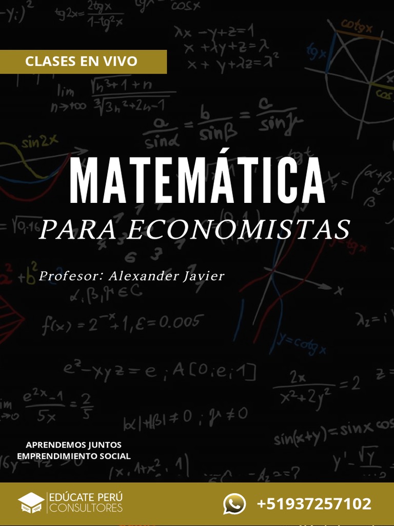 Notas de Matemática para Economistas | PDF