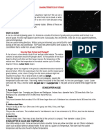 Characteristics of Stars