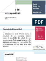 Concepto de Discapacidad según el Modelo CIF y la Ley Chilena