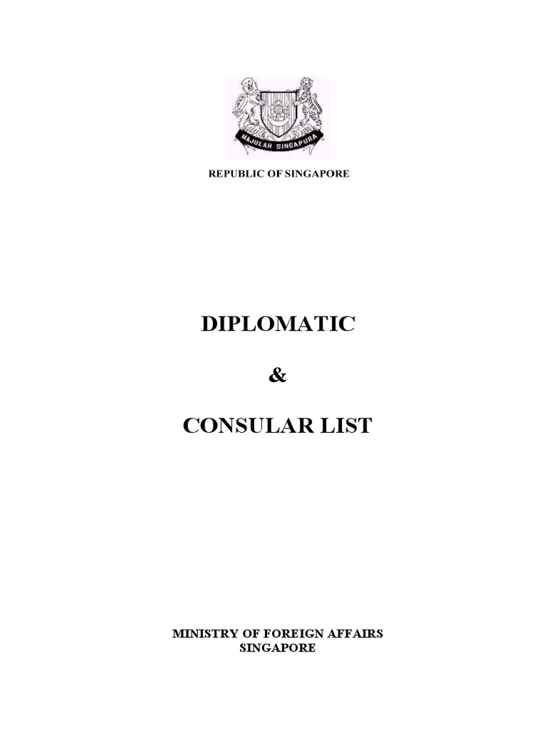 Diplomat and Consul List of Singapore | PDF | Diplomatic Rank ...