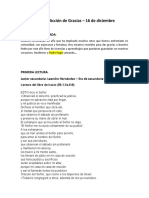 Misa de Acción de Gracias - 16 de Diciembre