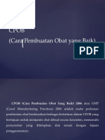 CPOB Cara Pembuatan Obat Yang Baik