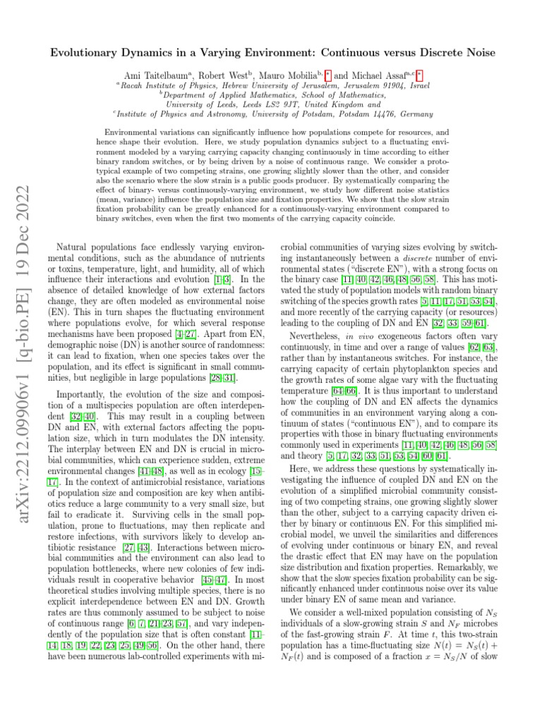 Evolutionary Dynamics 2 | PDF | Evolution | Ecology
