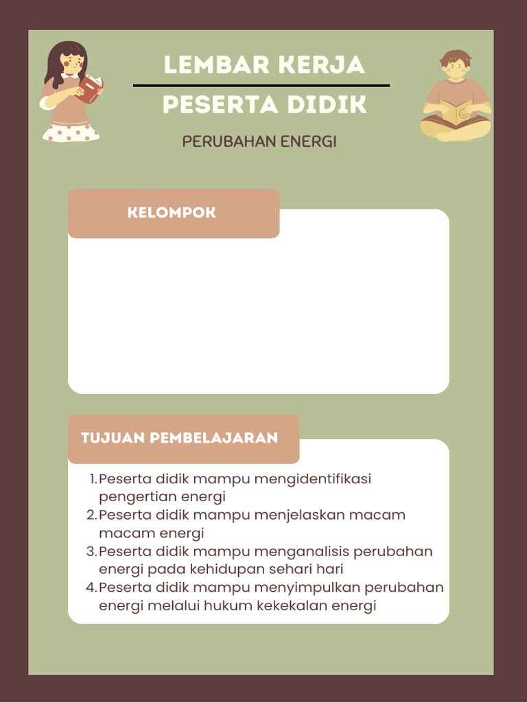 LKPD Siklus 1 - Energi Alternatif | PDF