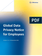 Global Data Privacy Notice For Employees: Version 1.0 - 14 November 2022