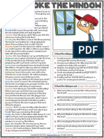 Past Continuous Tense Who Broke The Window Esl Dialogue Comprehension Exercises Worksheet