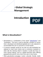 405: Global Strategic Management