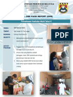 Pemeriksaan Kesihatan Murid Tahun 6: SKPL One Page Report (Opr)