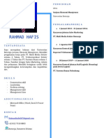 Rahmad Hafis: Curriculumvit Ae