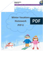 Winter Vacations Homework PYP II