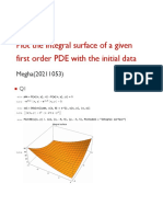 Practical-3 Plot The Integral Surface of A Given First Order PDE With The Initial Data